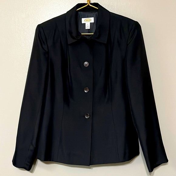 Talbots Jackets & Blazers - Talbots size 4 black silk jacket